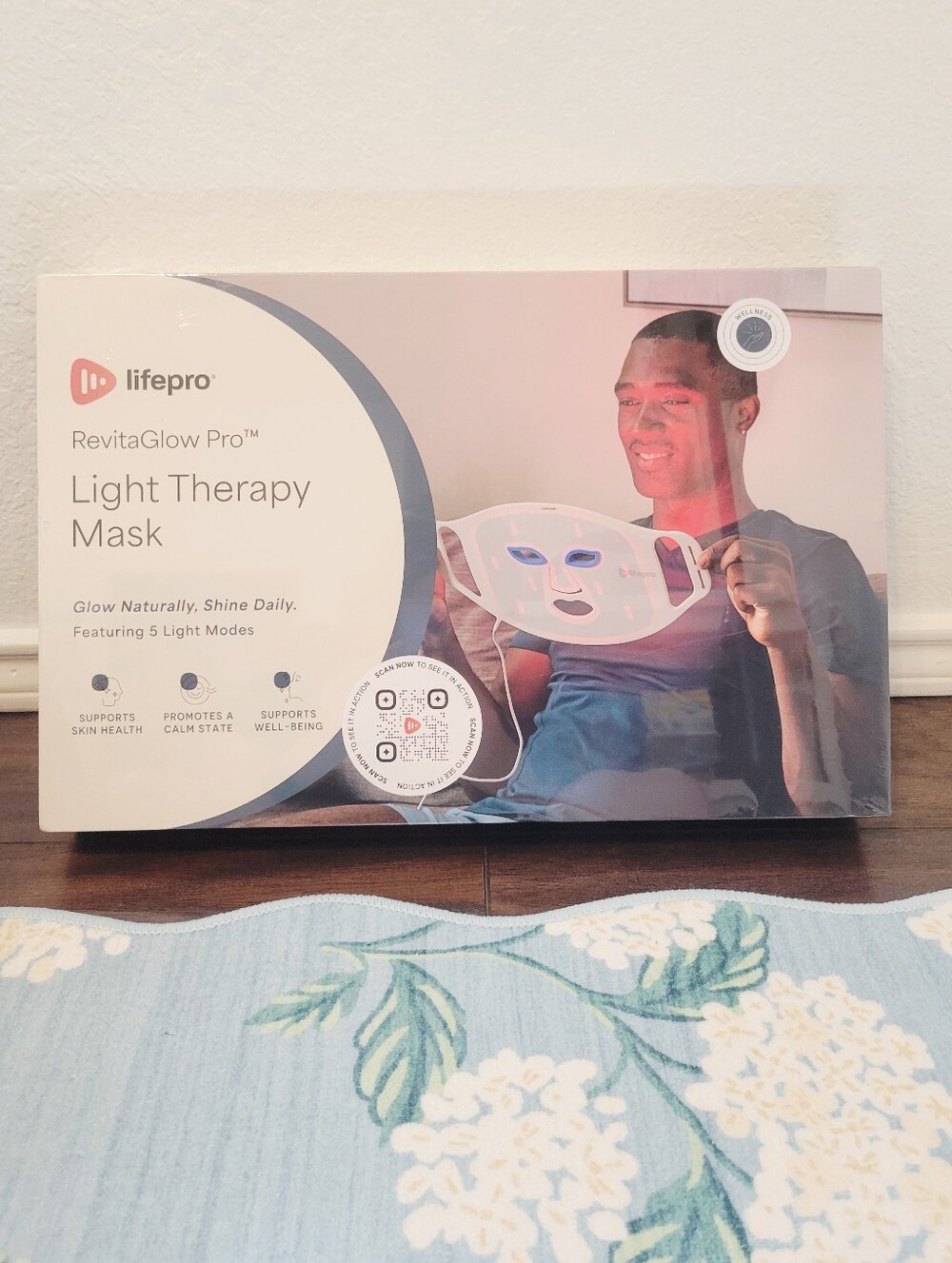 NEW Lifepro RevitaGlow Pro LED Red Light Therapy Mask Silicone For Face and Neck